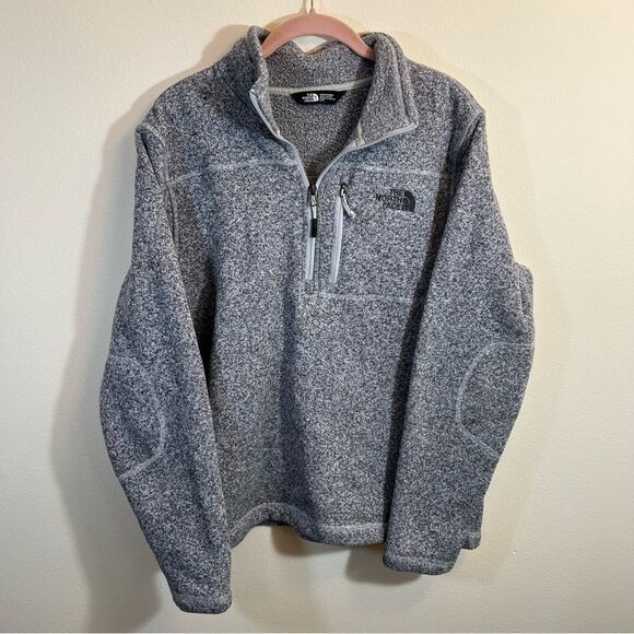 The North Face Men’s Gray Quarter Zip Pullover Large - Picture 1 of 10
